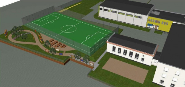 Przekazano plac budowy wykonawcy boiska w Grzegorzewie