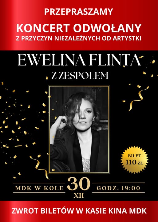 KONCERT ODWOŁANY - Ewelina Flinta z zespołem