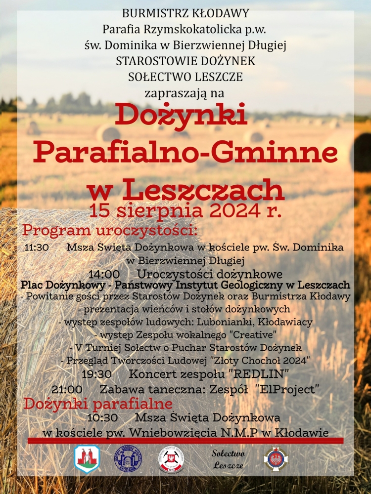 Dożynki w Leszczach 15 Sierpnia 2024 – Sprawdź Szczegóły!