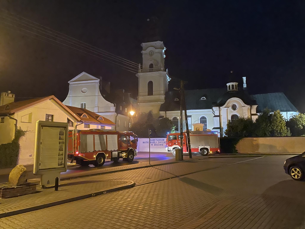 Pożar w brdowskim klasztorze. Cztery osoby wymagały pomocy ratowników