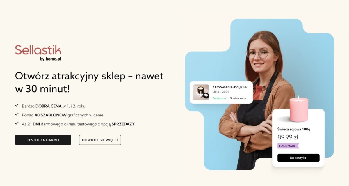 Sellastik - sklep online gotowy nawet w 30 minut. home.pl z przełomowym produktem e-commerce 