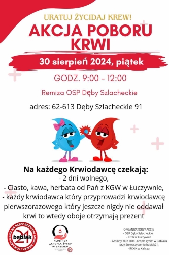 Niezwykła okazja: zostań krwiodawcą w Dębach Szlacheckich i zyskaj wyjątkowe prezenty