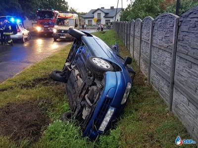 Obywatel Ukrainy jechał za szybko - wylądował w rowie