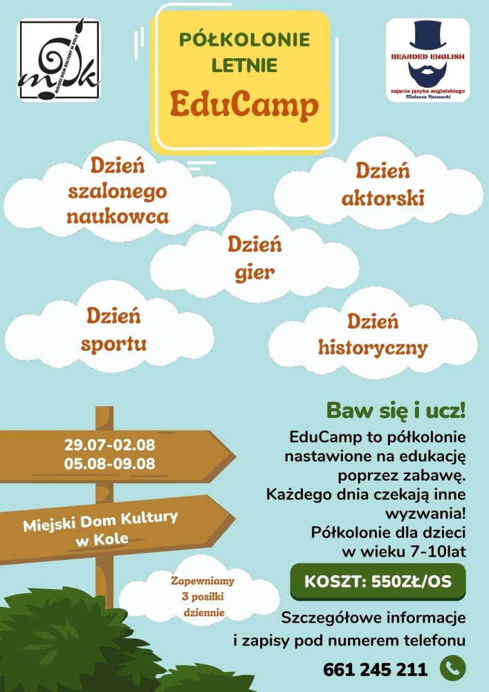 Zapisz swoje dziecko na półkolonie EduCamp w Kole! Niezapomniana zabawa i nauka