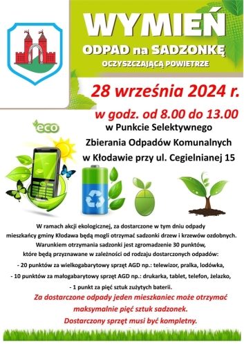 Akcja ekologiczna w Kłodawie: Wymień odpad na sadzonkę