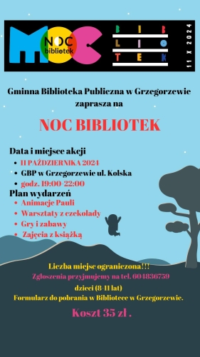 Noc Bibliotek w Grzegorzewie – wieczór pełen atrakcji dla najmłodszych