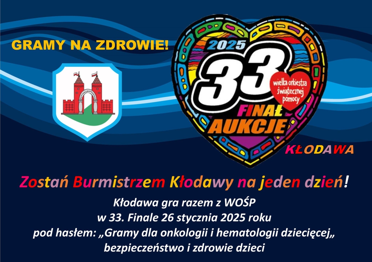 Zostań Burmistrzem Kłodawy na jeden dzień - wyjątkowa aukcja dla WOŚP