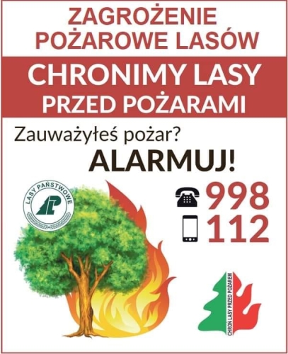 RCB ostrzega przed zagrożeniem pożarowym w lasach