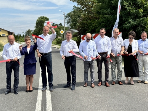 Uroczyste otwarcie drogi powiatowej Leśnica - Grzegorzew po gruntownym remoncie [WIDEO]