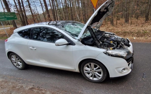 Zderzenie osobówki z motorowerem. Jedna osoba przewieziona do szpitala